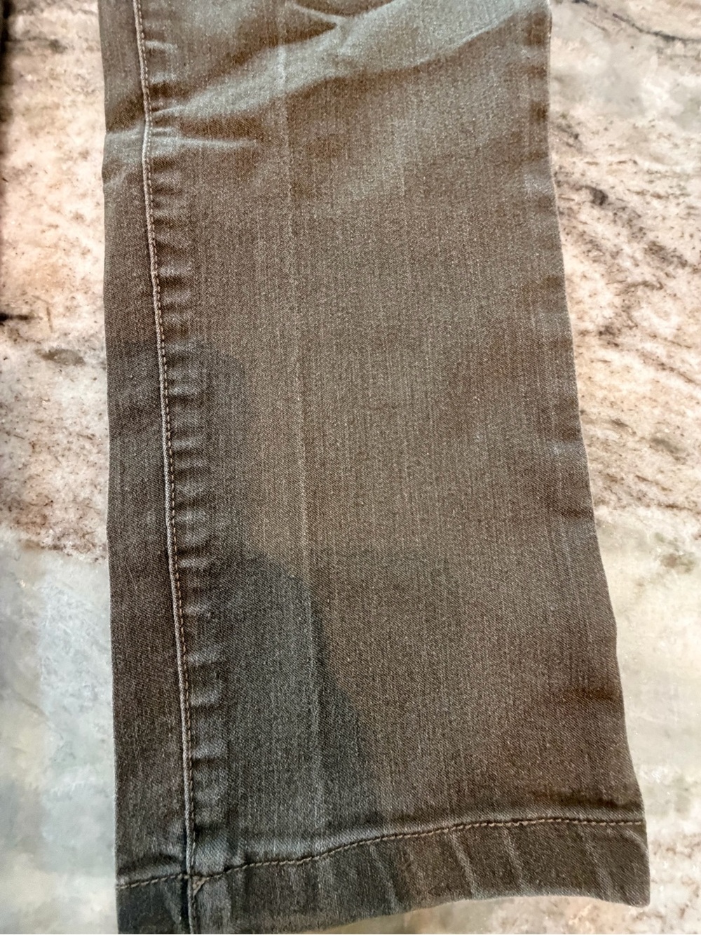 Beija Flor Olive Stretch Jeans Size 4 Slim Straight Brazilian Denim - Picture 2 of 12